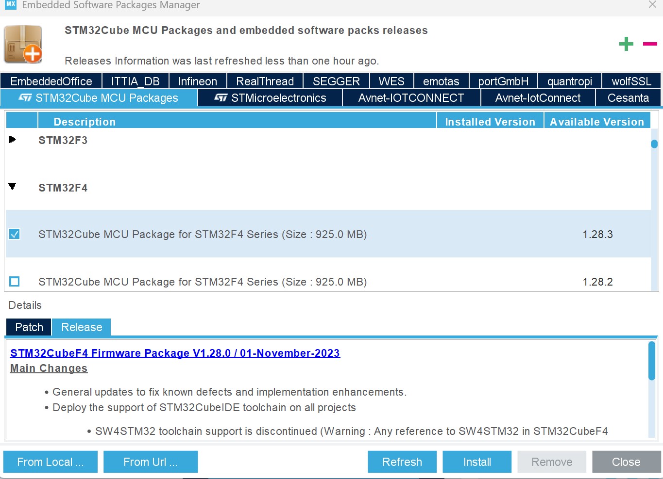 Capture écran Licence